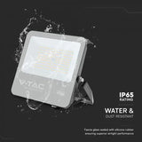 V-Tac Reflector LED REFLECTOR LED 100W 135LM/W 4000K IP65 CABLU 1M CIP CREE - NEGRU/GRI