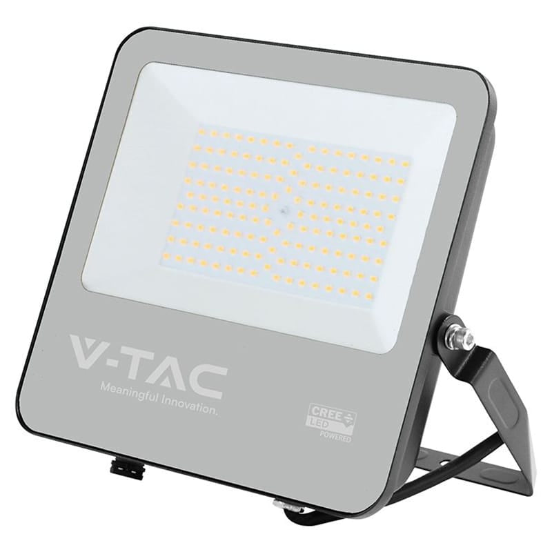 V-Tac Reflector LED REFLECTOR LED 100W 135LM/W 6500K IP65 CABLU 1M CIP CREE - NEGRU/GRI