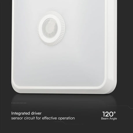 V-Tac Plafoniera LED PLAFONIERA LED 12W IP20 SENZOR DE MISCARE 3IN1 - ALB