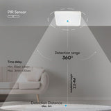 V-Tac Plafoniera LED PLAFONIERA LED 12W IP20 SENZOR DE MISCARE 3IN1 - ALB