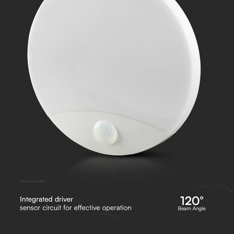 V-Tac Plafoniera LED PLAFONIERA LED 15W IP20 SENZOR DE MISCARE 3IN1 - ALB