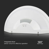 V-Tac Lampa LED LAMPA PERETE LED 10W IP54 SENZOR DE MISCARE 3IN1 - ALB