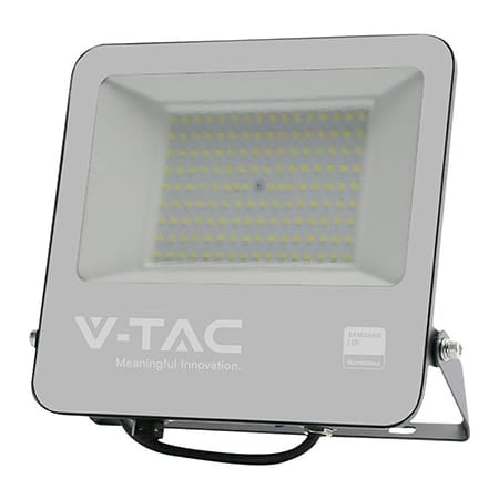 V-Tac Reflector LED REFLECTOR LED SMD 100W 4000K IP65 CABLU 1M CIP SAMSUNG - NEGRU/GRI