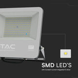 V-Tac Reflector LED REFLECTOR LED SMD 100W 4000K IP65 CABLU 1M CIP SAMSUNG - NEGRU/GRI