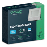 V-Tac Reflector LED Reflector LED V-Tac 200W SMD Samsung 6500K Alb Rece IP65, Negru, cablu 1 m, 17540 lm