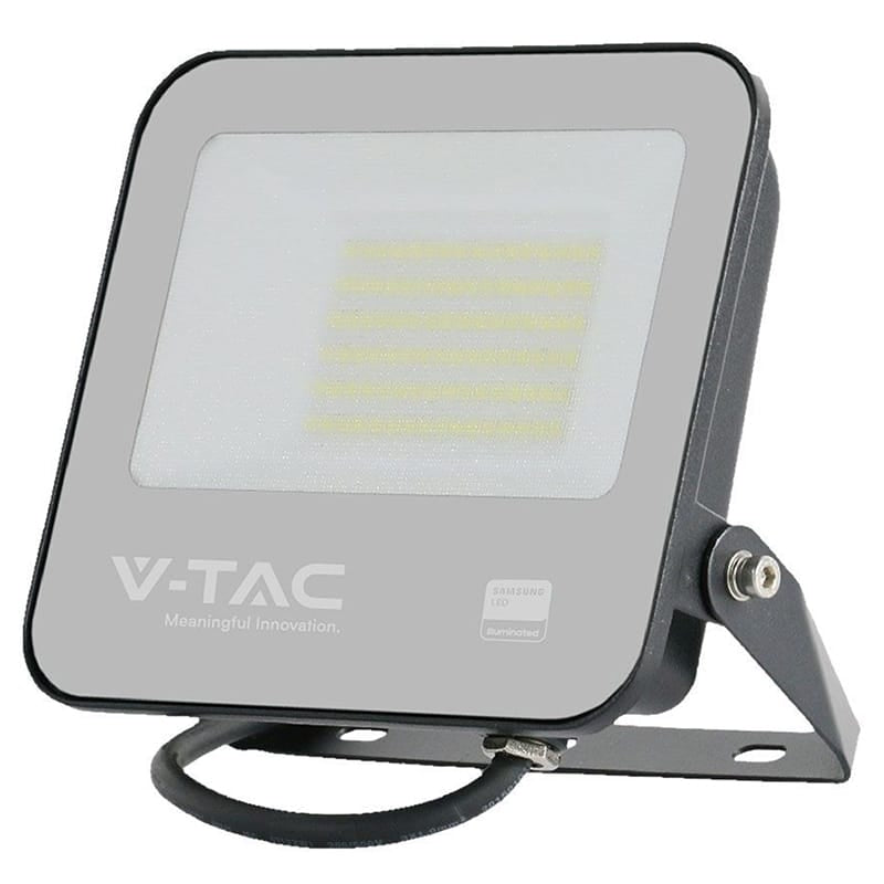 V-Tac Reflector LED REFLECTOR LED SMD 50W 6500K IP65 CIP SAMSUNG - NEGRU/GRI
