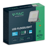 V-Tac Reflector LED REFLECTOR LED SMD 50W 6500K IP65 CIP SAMSUNG - NEGRU/GRI