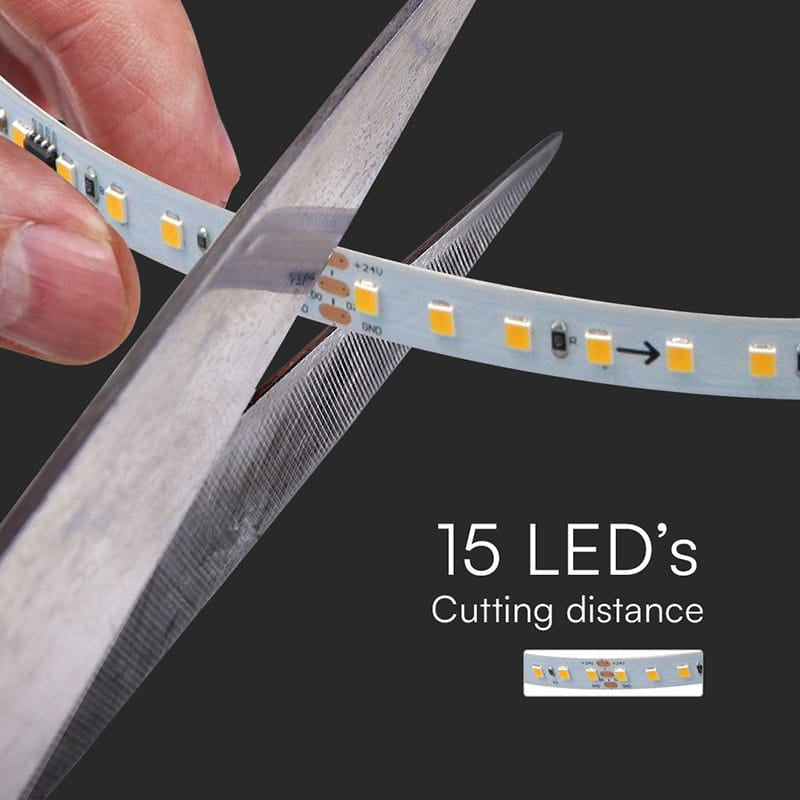 V-Tac Banda LED BANDA LED SMD2835 RUNNING 10W/M 24V IP20 6500K 10M