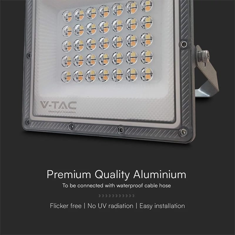 V-Tac Reflector LED REFLECTOR LED SMD 30W 3IN1 IP65 CABLU - GRI
