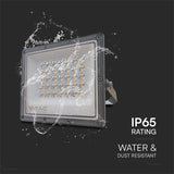 V-Tac Reflector LED REFLECTOR LED SMD 30W 3IN1 IP65 CABLU - GRI