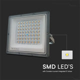 V-Tac Reflector LED REFLECTOR LED SMD 50W 3IN1 IP65 CABLU - GRI