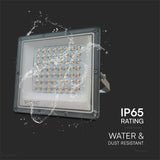 V-Tac Reflector LED REFLECTOR LED SMD 50W 3IN1 IP65 CABLU - GRI