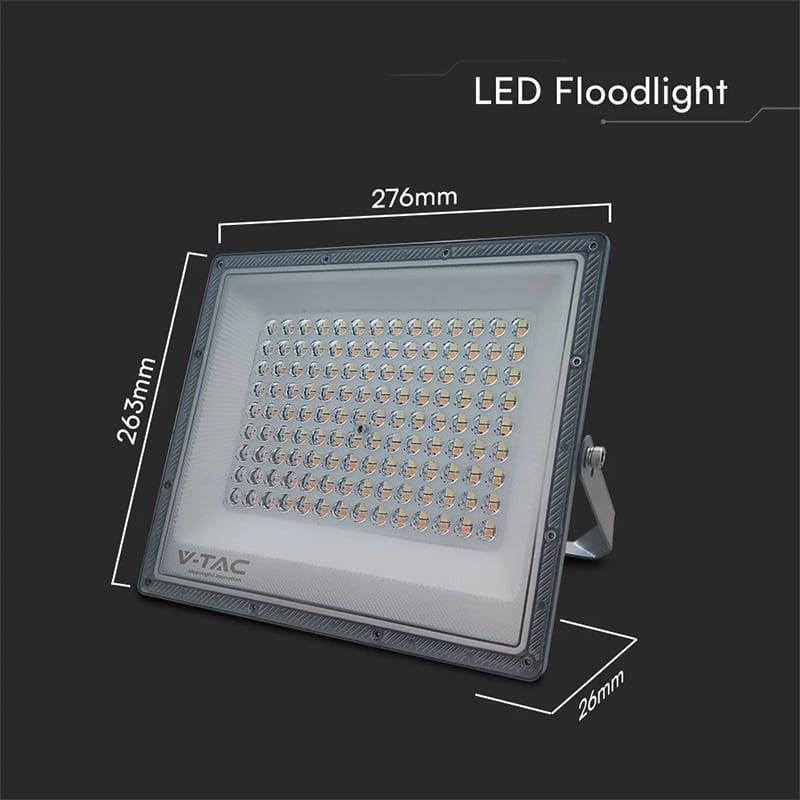 V-Tac Reflector LED REFLECTOR LED SMD 100W 3IN1 IP65 CABLU - GRI