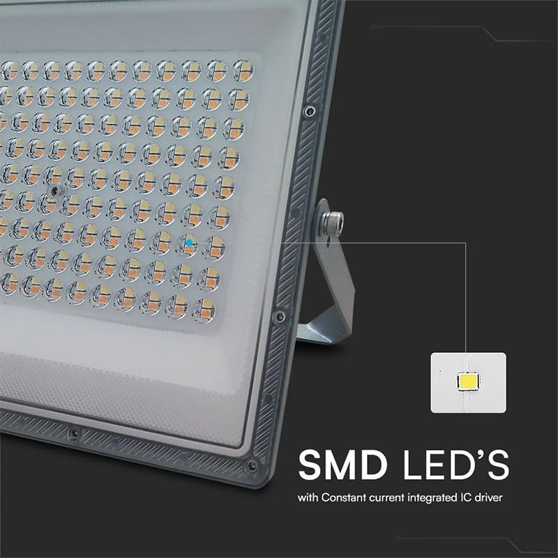 V-Tac Reflector LED REFLECTOR LED SMD 100W 3IN1 IP65 CABLU - GRI