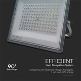 V-Tac Reflector LED REFLECTOR LED SMD 100W 3IN1 IP65 CABLU - GRI