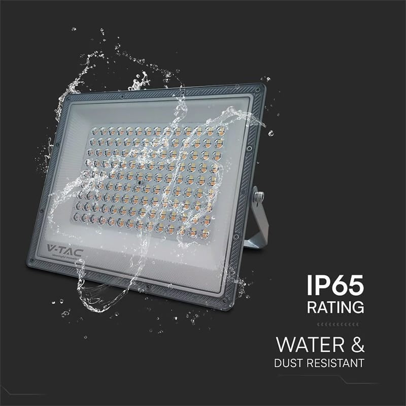 V-Tac Reflector LED REFLECTOR LED SMD 100W 3IN1 IP65 CABLU - GRI