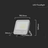 V-Tac Reflector LED REFLECTOR LED SMD 50W 4000K IP65 CIP SAMSUNG - NEGRU/GRI