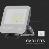 V-Tac Reflector LED REFLECTOR LED SMD 50W 4000K IP65 CIP SAMSUNG - NEGRU/GRI