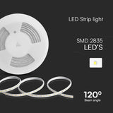 V-Tac Banda LED BANDA LED SMD 2835 10.5W/M 220-240V IP65 ROSU ROLA 10M