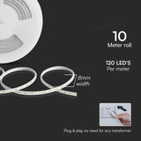 V-Tac Banda LED BANDA LED SMD 2835 10.5W/M 220-240V IP65 6500K ROLA 10M