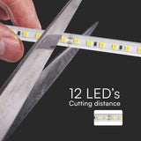 V-Tac Banda LED Bandă LED V-Tac SMD 2835, 10.5W/m, 4000K Alb Neutru, IP65, 220-240V, Rola 50m, 8mm