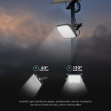 V-Tac Reflector LED Reflector LED Solar V-Tac 10W 1500lm IP65 cu Baterie 3600mAh, 4000K+6000K, Negru