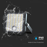 V-Tac Reflector LED Reflector LED Solar V-Tac 10W 1500lm IP65 cu Baterie 3600mAh, 4000K+6000K, Negru