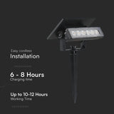 V-Tac Lampa LED LAMPA LED SOLARA 0.9W 3000K 2IN1 MONTAJ PERETE + TARUS GRADINA IP65