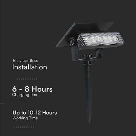 V-Tac Lampa LED LAMPA LED SOLARA 0.9W 3000K 2IN1 MONTAJ PERETE + TARUS GRADINA IP65