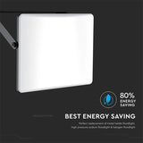 V-Tac Reflector LED REFLECTOR LED SMD 100W 3IN1 IP65 CABLU NEGRU