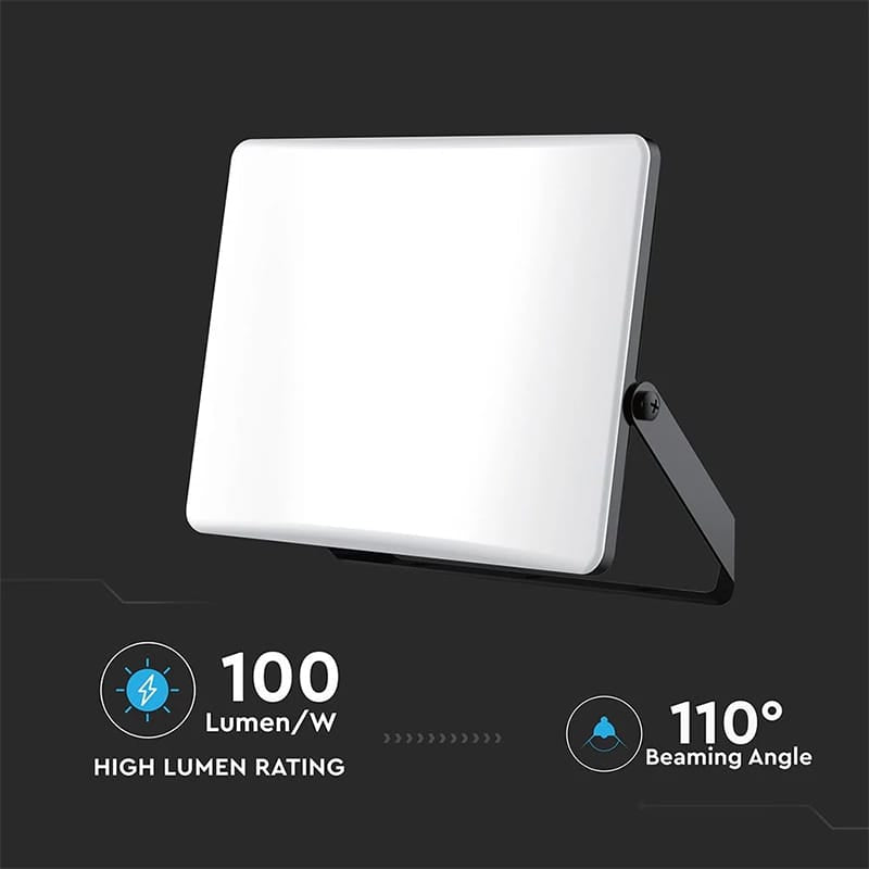 V-Tac Reflector LED REFLECTOR LED SMD 50W 3IN1 IP65 CABLU - NEGRU