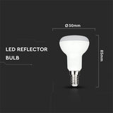 V-Tac Bec LED BEC LED R50 E14 4.8W 6500K ALB RECE