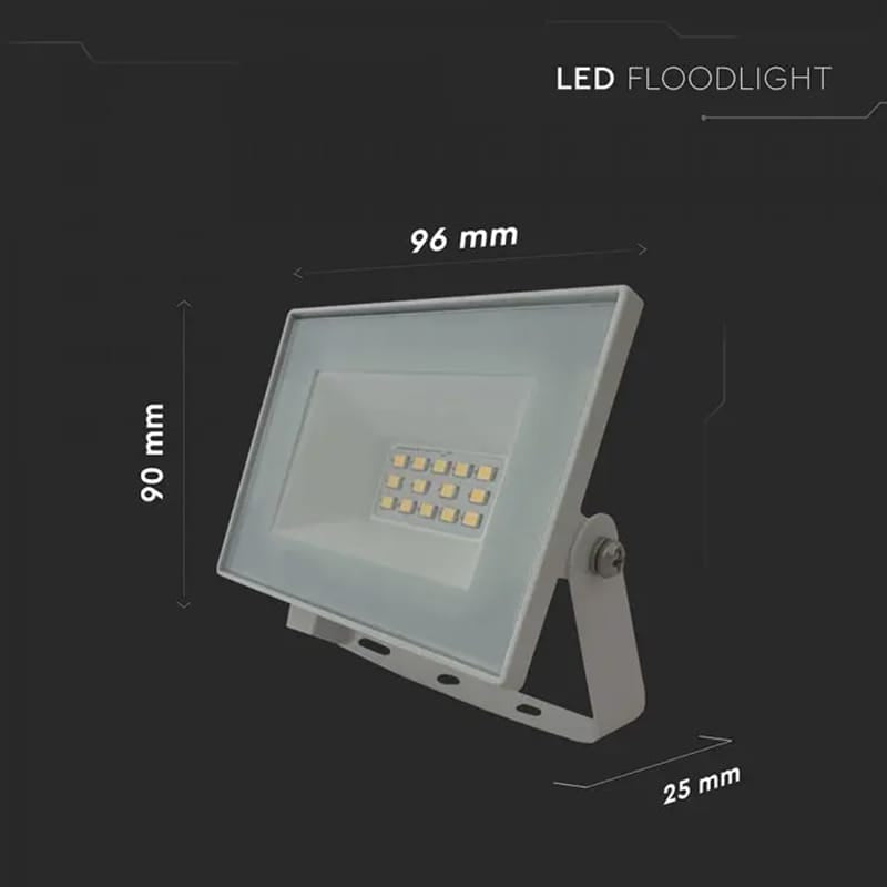 V-Tac Reflector LED REFLECTOR LED SMD 10W 6500K IP65 - ALB
