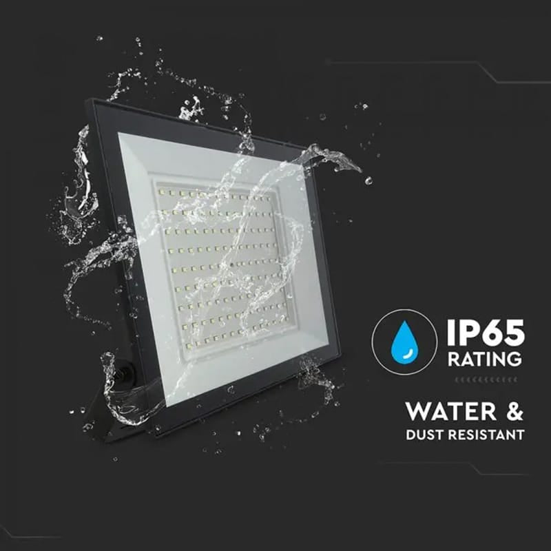 V-Tac Reflector LED REFLECTOR LED SMD 100W 6400K IP65 - NEGRU