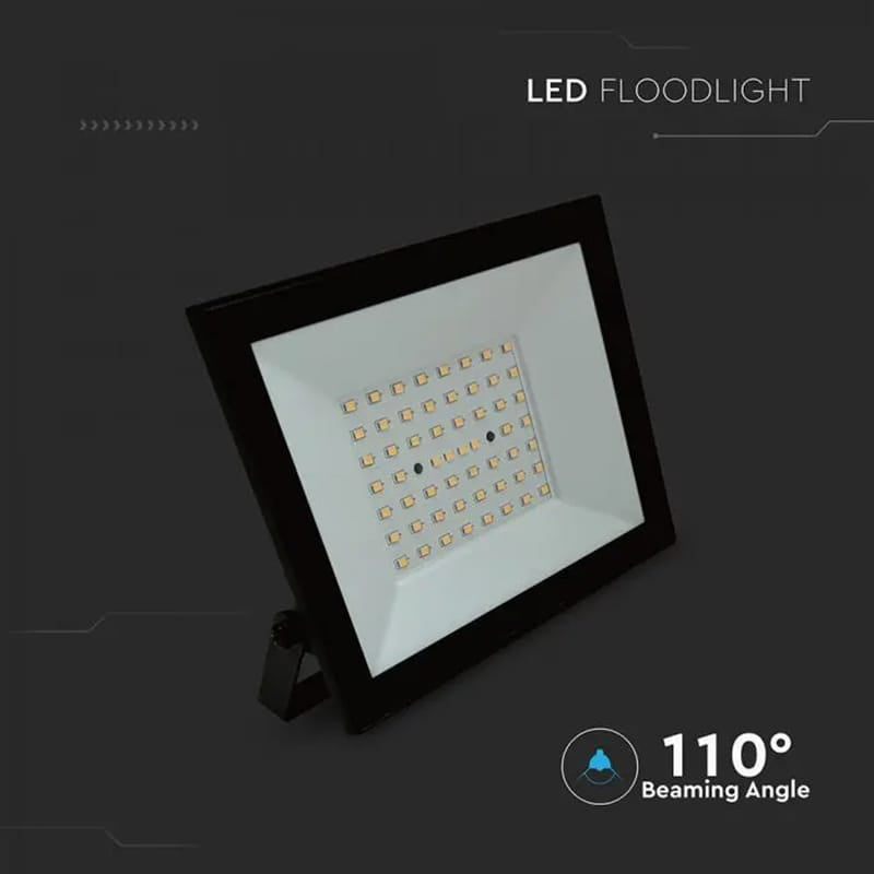 V-Tac Reflector LED REFLECTOR LED SMD 50W 6500K IP65 - NEGRU