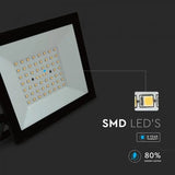 V-Tac Reflector LED REFLECTOR LED SMD 50W 6500K IP65 - NEGRU