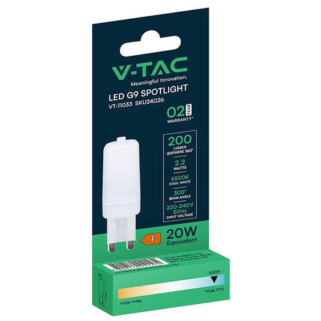 V-Tac Bec LED BEC LED G9 2.2W 6500K