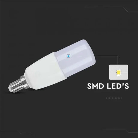 V-Tac Bec LED BEC LED T37 E14 7.5W 3000K ALB CALD