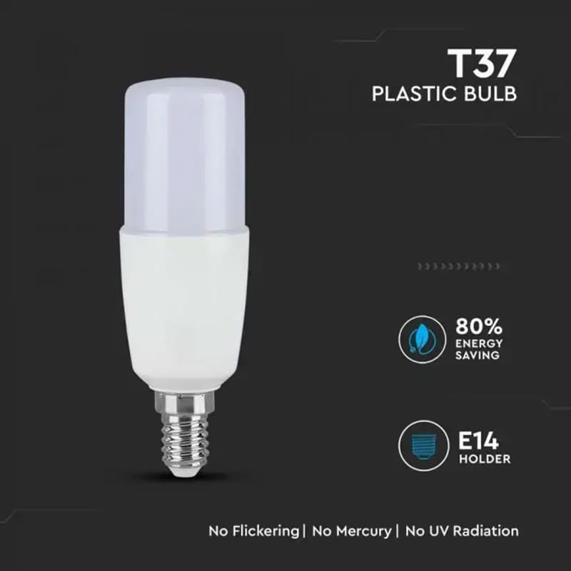V-Tac Bec LED BEC LED T37 E14 7.5W 4000K ALB NEUTRU