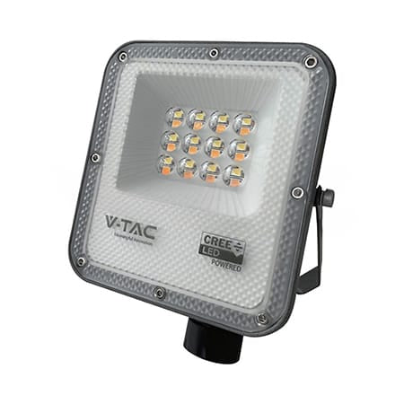 V-Tac Reflector LED REFLECTOR LED SMD 10W 3IN1 IP65 CIP CREE- NEGRU/GRI