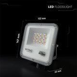 V-Tac Reflector LED REFLECTOR LED SMD 10W 3IN1 IP65 CIP CREE- NEGRU/GRI