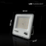 V-Tac Reflector LED REFLECTOR LED SMD 50W 3IN1 IP65 CIP CREE- NEGRU/GRI