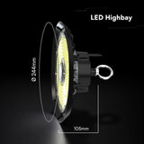 V-Tac Corp iluminat Corp Iluminat Industrial LED Highbay UFO V-Tac 100W 15500lm 4000K Alb Natural IP65 Cip CREE Aluminiu Negru