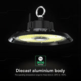 V-Tac Corp iluminat Corp Iluminat Industrial LED Highbay UFO V-Tac 100W 15500lm 4000K Alb Natural IP65 Cip CREE Aluminiu Negru