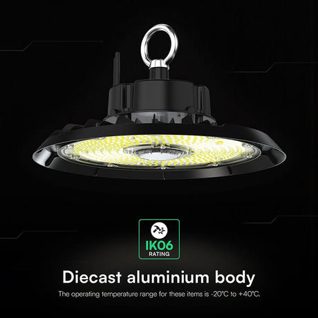 V-Tac Corp iluminat Corp Iluminat Industrial LED Highbay UFO V-Tac 100W 15500lm 4000K Alb Natural IP65 Cip CREE Aluminiu Negru