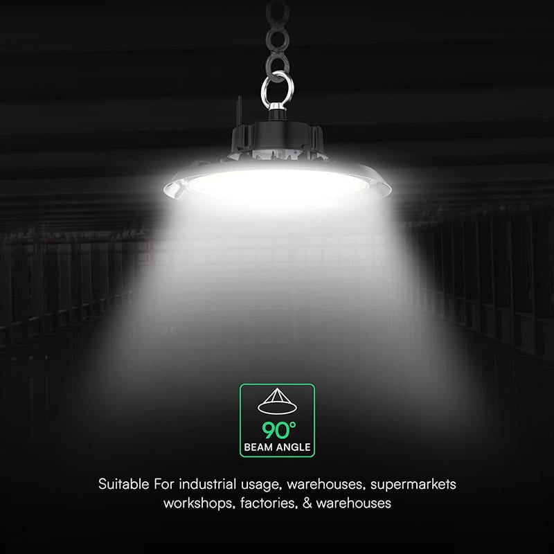 V-Tac Corp iluminat Corp Iluminat Industrial LED Highbay UFO V-Tac 100W 15500lm 4000K Alb Natural IP65 Cip CREE Aluminiu Negru