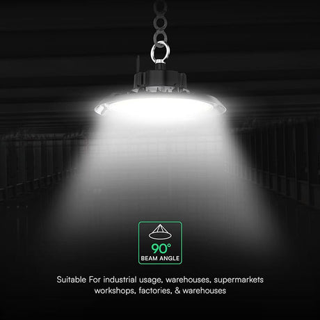 V-Tac Corp iluminat Corp Iluminat Industrial LED Highbay UFO V-Tac 100W 15500lm 4000K Alb Natural IP65 Cip CREE Aluminiu Negru