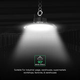 V-Tac Proiector LED Proiector LED industrial tip UFO V-Tac 150W 23250 lm 6500K IP65 cip CREE 90° 155 lm/W negru