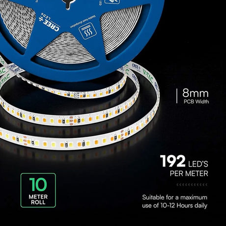 V-Tac Banda LED Banda LED V-Tac SKU-240836 | SMD2835, 15W/m, 24V, CRI≥90, IP20, 192LED/m