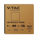 V-Tac Panou LED Panou LED V-Tac SKU-241456 | 40W, 60x60cm, 4000K, 120lm/W, CIP CREE